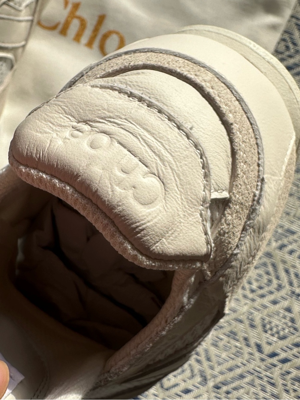 Chloé White Leather & Mesh Sneakers low top sneakers - Picture 5 of 6